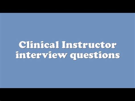 Specific questions regarding class content, expertise requirements, andor application process should be emailed to Dr. . Adjunct clinical instructor interview questions
